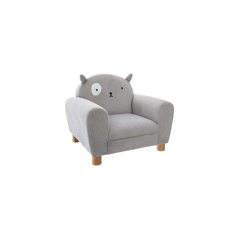 Fauteuil Pour Enfant avec Oreilles de Chat Gris Atmosphera For Kids