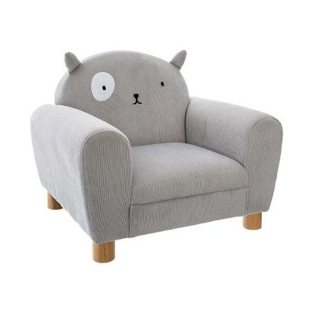 Fauteuil Pour Enfant avec Oreilles de Chat Gris Atmosphera For Kids