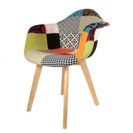 Fauteuil scandinave Patchwork The Home Deco Factory