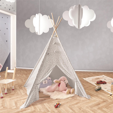 Tipi decoratif enfant Gris Home Deco Factory