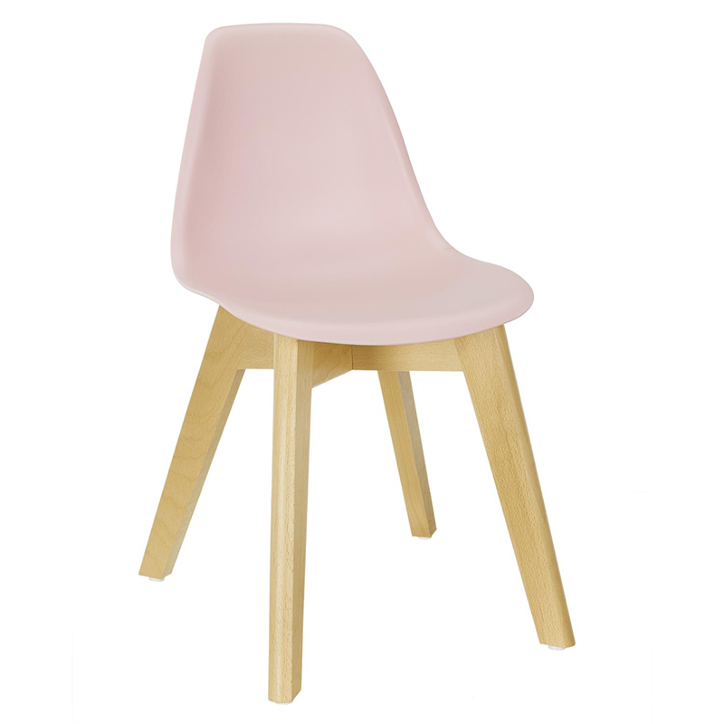 Chaise scandinave enfant coque Rose Home Deco Factory