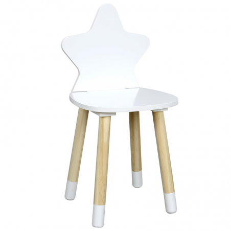 Chaise enfant étoile Blanche Home Deco Kids