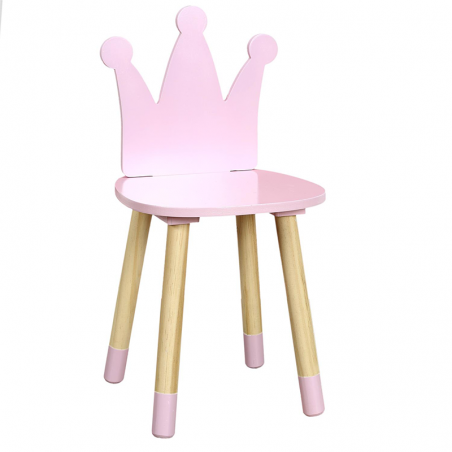 Chaise enfant couronne Rose Home Deco Kids