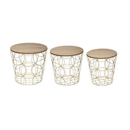 Lot De 3 Tables Dores Kumi Atmosphera