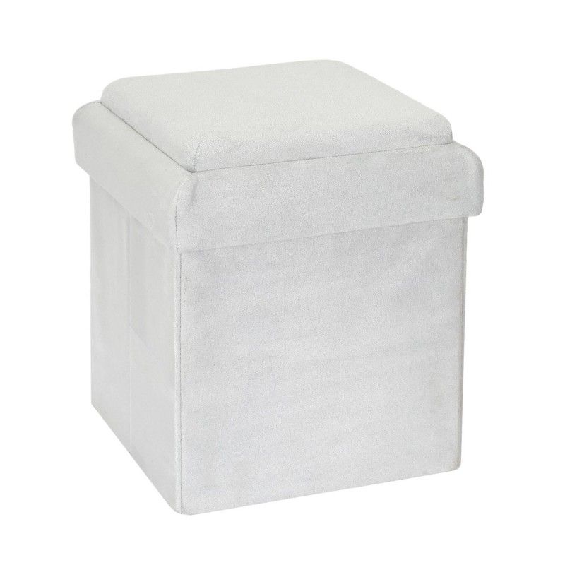 Coffre pouf pliable brique GRIS Home Deco Kids