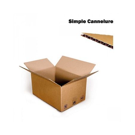 Carton Simple Cannelure CAISSE AMERICAINE 20x14x14 Cm Lot De 100