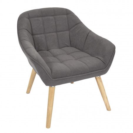 Fauteuil Magnus Gris Home Deco Factory