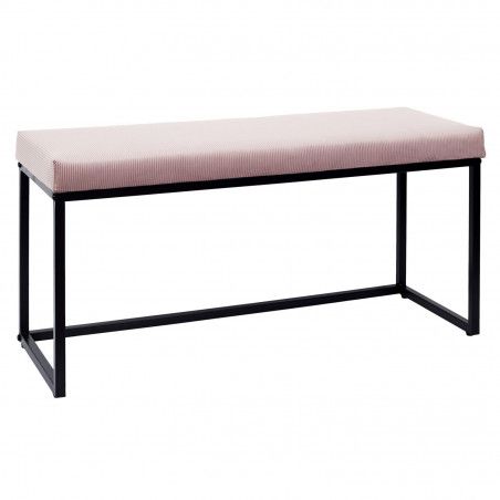 Banc Giulia Rose Velours Côtelé Home Deco Factory