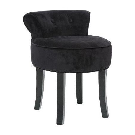 Tabouret En Lin Noir Atmosphera