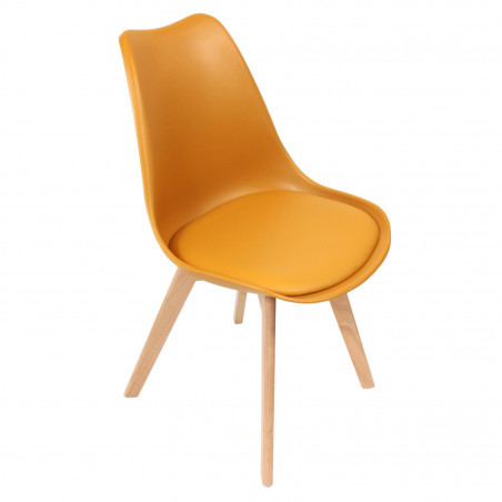 Chaise scandinave coque Jaune Home Deco Factory