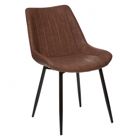 Chaise De Diner Olwen Marron Atmosphera