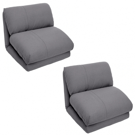 Lot De 2 Chauffeuse Marza Gris Atmosphera