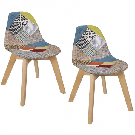 Lot De 2 Chaises Patchwork Enfant Home Deco Kids