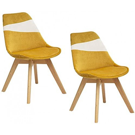 Lot de 2 chaises à Diner Baya Ocre Atmosphera