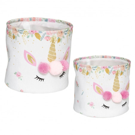 Lot De 2 Bacs De Rangement Licorne Atmosphera