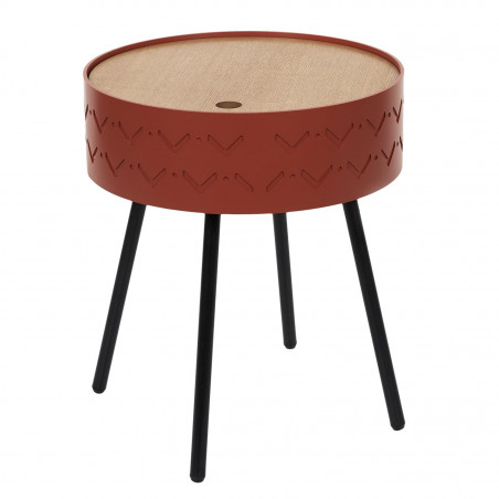 Table Coffre Eugenie Rouge Brique Home Deco Factory