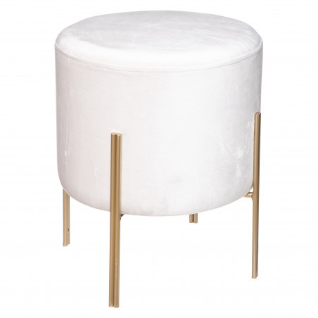 Tabouret velours Ivoire Living Atmosphera