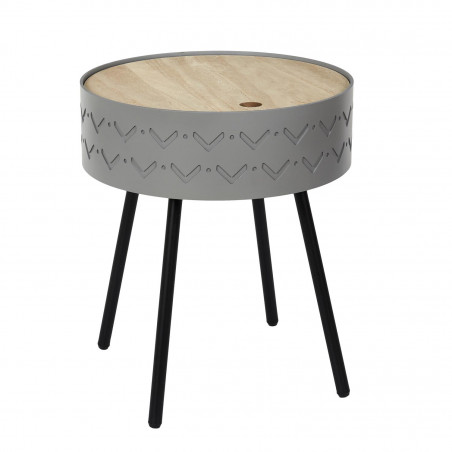 Table Coffre Eugenie Gris Home Deco Factory