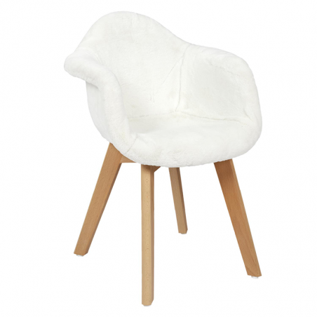 Fauteuil Enfant Fourrure Blanc Home Deco Kids