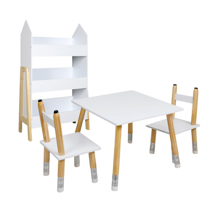 Chambre Enfant Garçon Bibliothèque Table Chaises Atmosphera