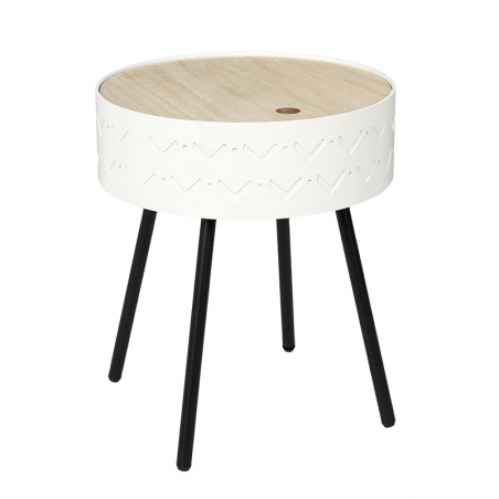 Table Coffre Eugenie Blanc Home Deco Factory