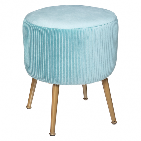 Tabouret Velours Solaro Vert Céladon Atmosphera