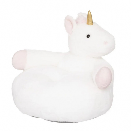 Fauteuil Peluche Licorne Blanc Atmosphera