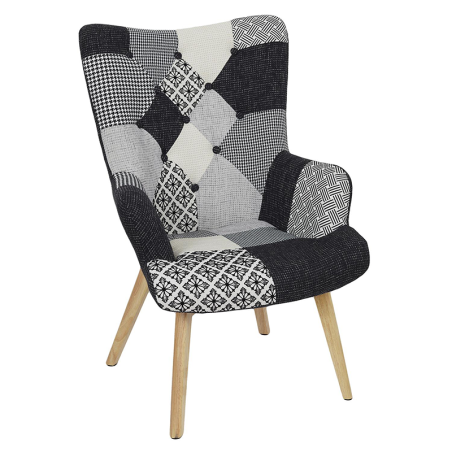 Fauteuil Helsinki Noir Et Blanc Home Deco Factory