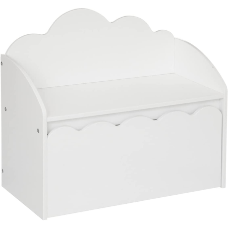 Banc coffre douceur nuage Blanc Atmosphera