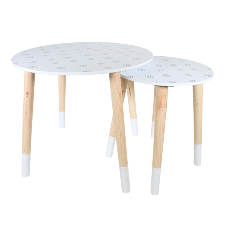 Lot De 2 Tables Basses Bicolore Home Deco Factory