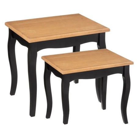 Lot de 2 tables café Chrysa Noir Atmosphera