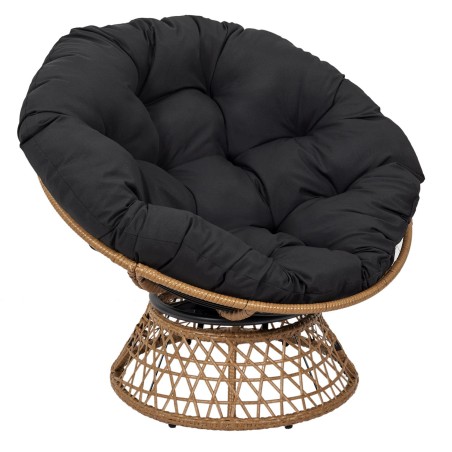 Fauteuil Cancun Coussin Noir Home Deco Factory