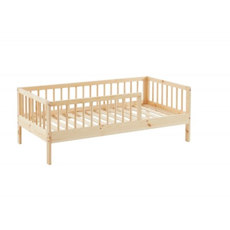 Lit Enfant Nid Douillet Pin Massif Beige 70x140 Laïba Kids