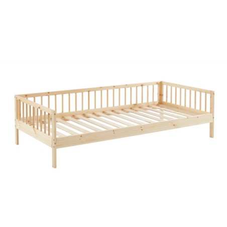 Lit Enfant Nid Douillet Pin Massif Beige 90x190 Laïba Kids