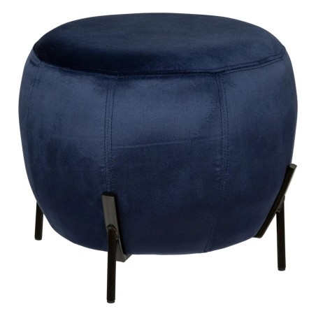 Pouf En Velours Calabaza Bleu Atmosphera