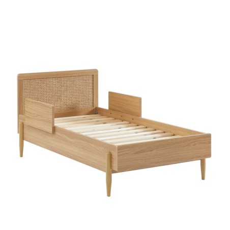 Lit Enfant Refuge Magique Cannage Rotin Beige 70x140 - Laïba Kids