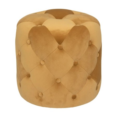 Pouf Velours Adriana Ocre Atmosphera