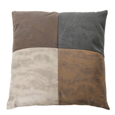 Coussin Patchwork Déhoussable Marron Home Deco Factory