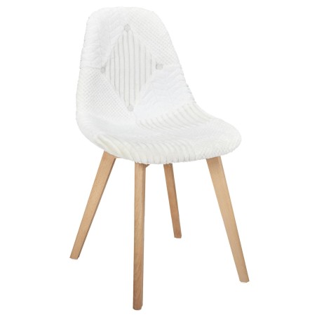 Chaise Scandinave Patchwork Blanc Home Deco Factory