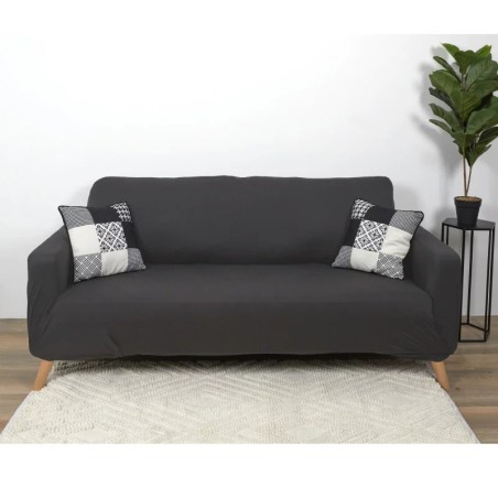 Housse extensible canapé 3 places Gris Home Deco Factory