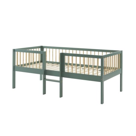 Lit Enfant surélevé Petit Nestor 90x190 Vert - Laïba Kids