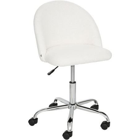 Chaise de bureau bouclette Geos Blanc Atmsophera