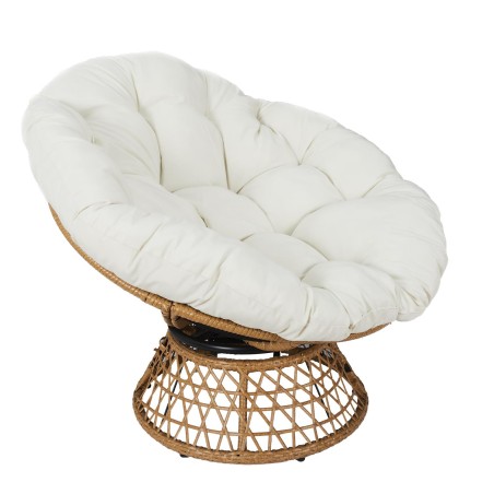 Fauteuil Cancun Coussin Blanc Home Deco Factory