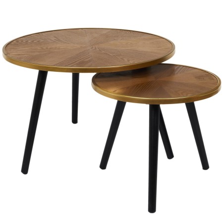 Lot de 2 tables gigogne Felix Marron Home Deco Factory