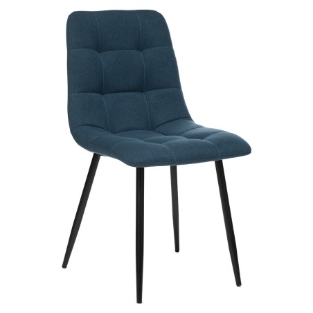 Chaise De Table En Tissu Sirac Bleu Canard - Atmosphera