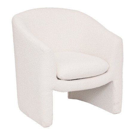 Fauteuil Kunjo bouclette Blanc - Atmosphera