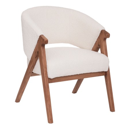 Fauteuil Amza Bouclette Blanc - Atmosphera