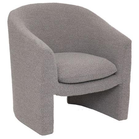 Fauteuil Kunjo Bouclette Gris Atmosphera