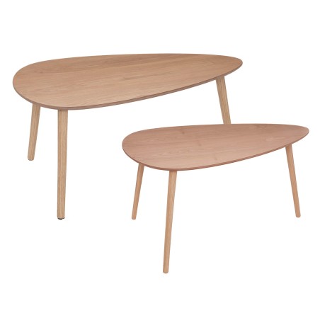 Lot De 2 Tables Basses Mileo Beige Atmosphera