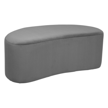 Banc En Velours Malone Gris Atmosphera